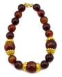 Faux Amber Oversized Bead Necklace Online now