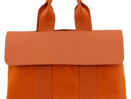 Orange Valparaiso PM Toile & Leather Bag For Cheap