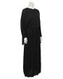 Black Jersey Gown with Fringe Detail Online