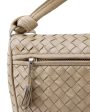 Taupe Leather Intrecciato Crossbody Bag on Sale