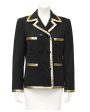 Black Jacket with Gold Lurex Trim Online Sale