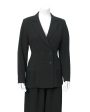 Black Wool Suit with Net pockets Discount