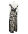 Cream Gown with Black Lace Overlay Discount