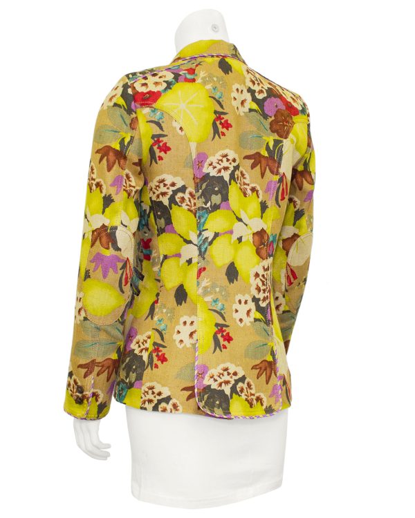 Floral Linen Blazer Cheap