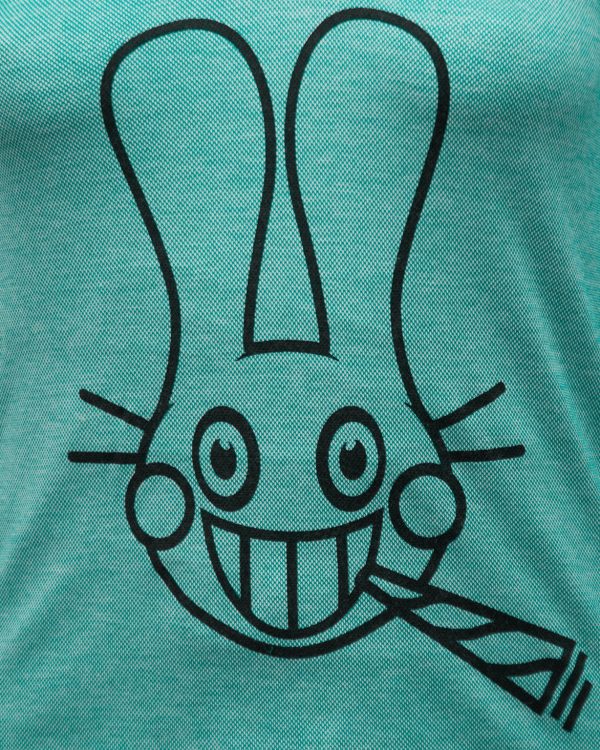 Teal long sleeve shirt with bunny image Supply