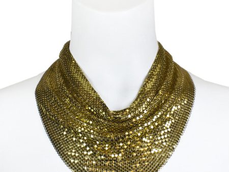 Gold mesh scarf necklace Fashion