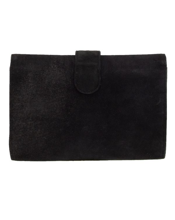 Black Suede Clutch For Discount