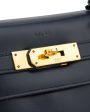 1973 Navy Blue Box Supple Leather 28cm Kelly Bag Cheap