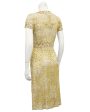 Gold Sequin, Embroidered and Beaded Cocktail Dress Cheap