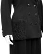 Black Wool Suit with Net pockets Discount