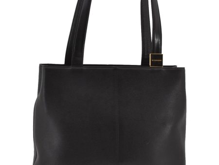 Authentic BURBERRY Vintage Leather Shoulder Tote Bag Black 0981D Fashion