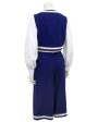 Blue and White Culotte Ensemble Hot on Sale