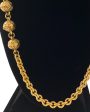 Gold Tone Chain Link Necklace with Gilded Beads Online Sale