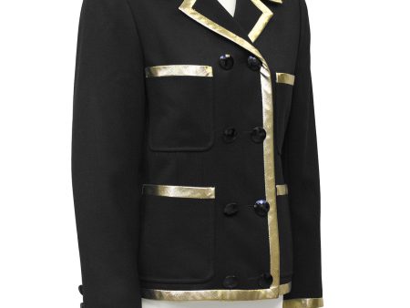 Black Jacket with Gold Lurex Trim Online Sale