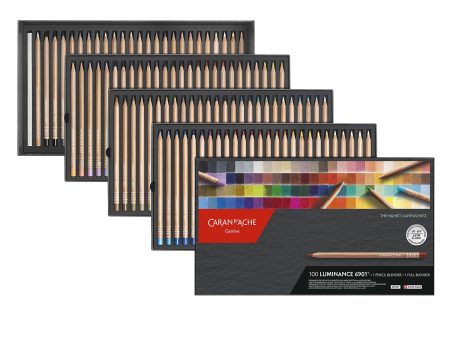 Caran d Ache Luminance 6901 - Box of 100 Colour Pencils + 2 Blender Hot on Sale