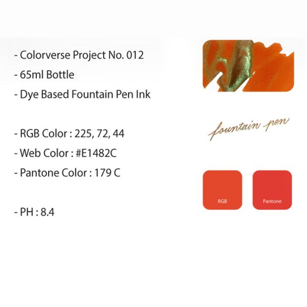 Colorverse Project α Ori Ink Bottle, Orange - 65ml Online Hot Sale