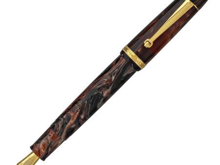 Penlux Masterpiece Grande Fountain Pen - Marble Wave GT Cheap