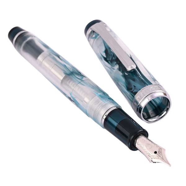 Sailor Professional Gear Slim Veilio Fountain Pen - Blue Green CT (Limited Production) Online Hot Sale