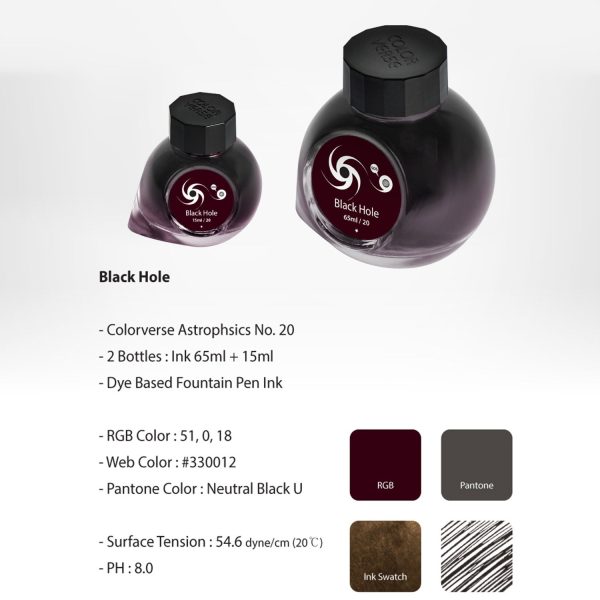 Colorverse Astrophysics Black Hole Ink Bottle, Black - 65ml + 15ml Online