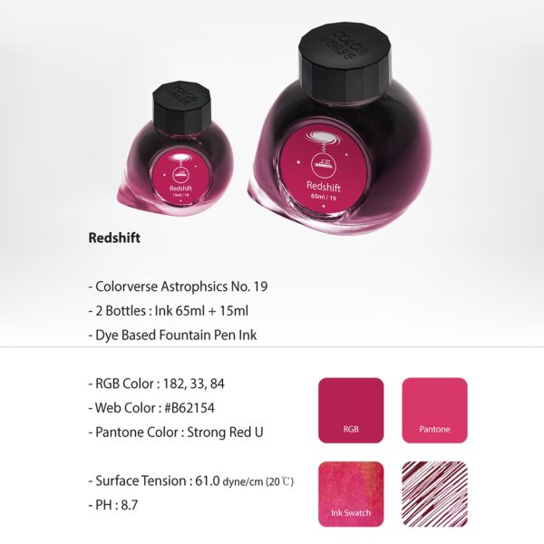 Colorverse Astrophysics Redshift Ink Bottle, Red - 65ml + 15ml Sale