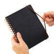 Midori WM Grain Black Wirebound Notebook - B6, Ruled & Plain on Sale