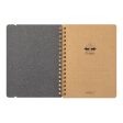 Midori WM Grain Black Wirebound Notebook - B6, Ruled & Plain on Sale