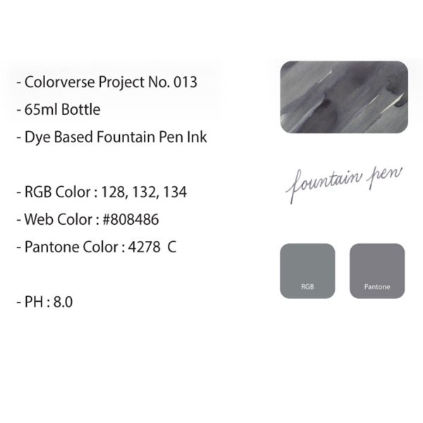 Colorverse Project α Uma Ink Bottle, Gray - 65ml on Sale