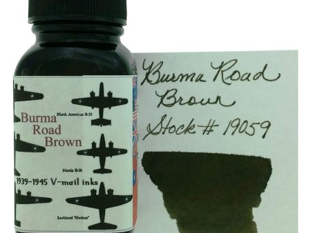 Noodler s 19059 Vmail Burma Road Brown Ink Bottle - 88ml on Sale