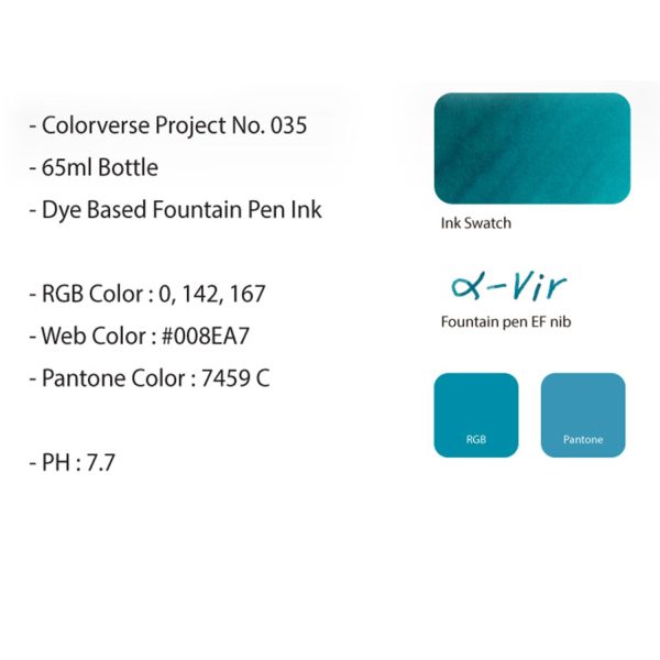 Colorverse Project Constellation II α Vir Ink Bottle, Turquoise - 65ml Online Sale